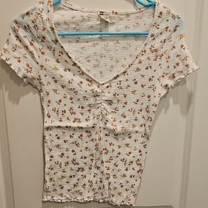 Zara Floral White Top for Women